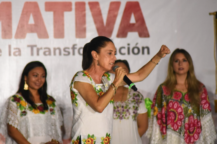 Desde Yucatán, Claudia Sheinbaum celebra representar a las mujeres
